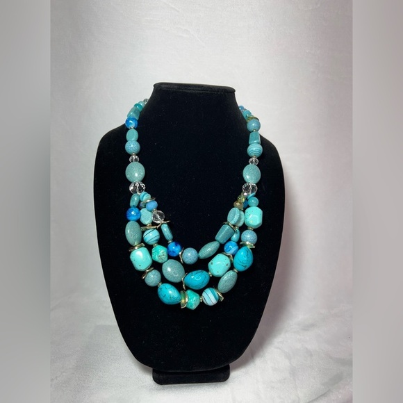 Jewelry - Turquoise and Blue Beaded Necklace